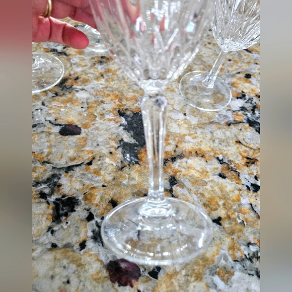 Cut Crystal Stemmed Glasses - Picture 3 of 4
